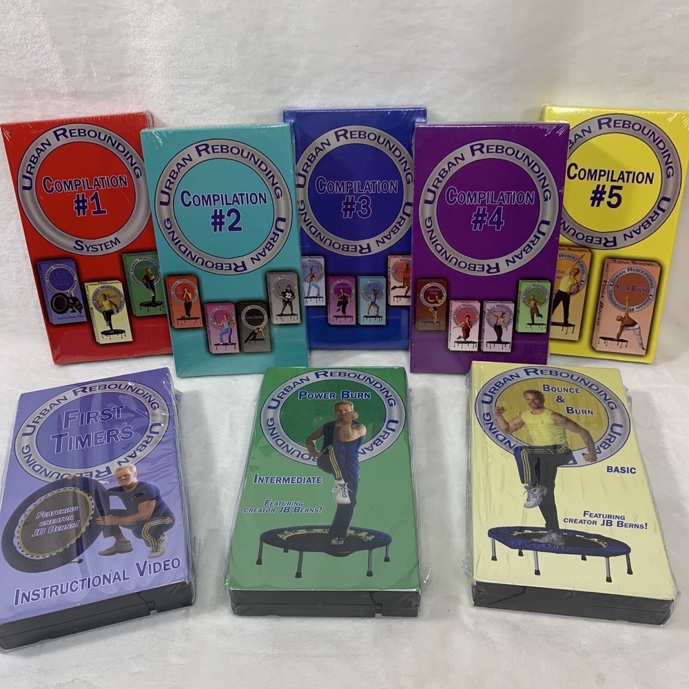 Lot Of 8 URBAN REBOUNDING Power Pack‎ Compilation VHS exercise fitness JB Berns